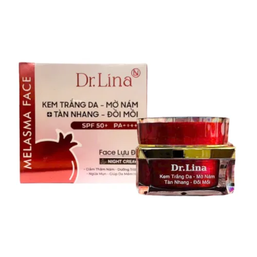 Kem Face Lựu Đỏ Dr.Lina Melasma Face Giảm Nám Ban Đêm 18g