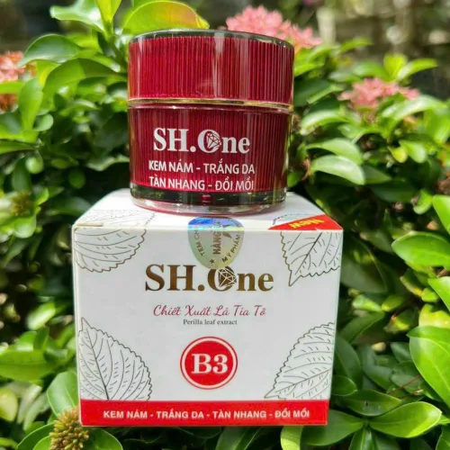 Kem Face Nám Trắng Da B3 SH One Đỏ Chiết Xuất Lá Tía Tô