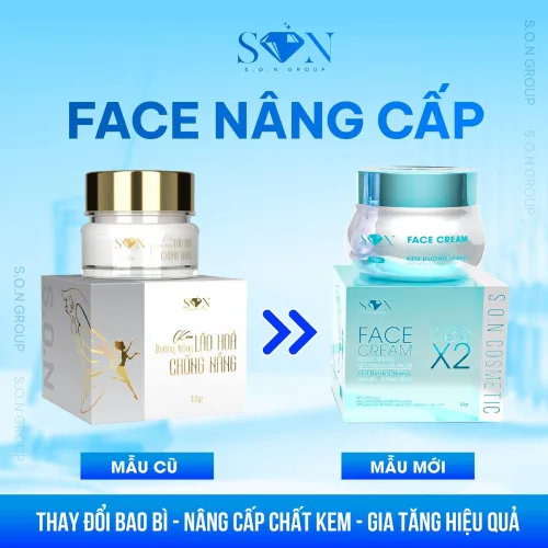 Kem Face SON Màu Xanh Biển Dưỡng Trắng Da Chống Lão Hóa