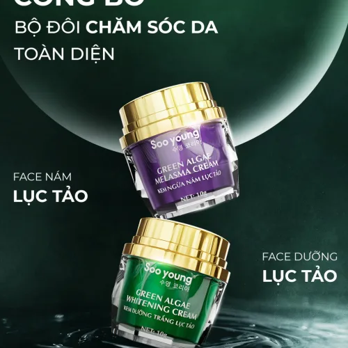 Kem Face Tím Giảm Nám Soo Young Mini Green Algae Melasma Cream