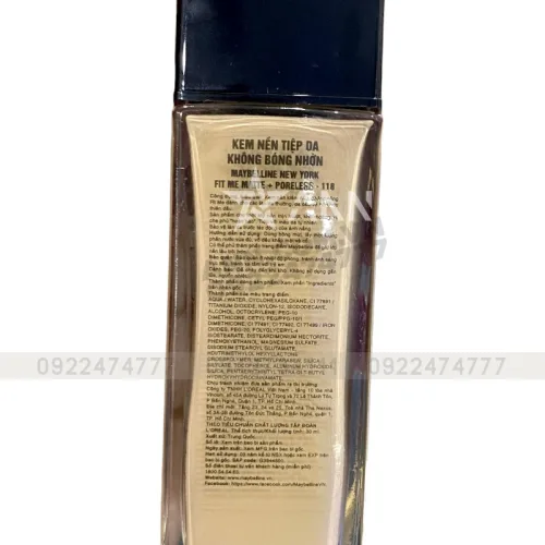 Kem Nền Maybelline New York Fit Me Matte + Poreless 16H SPF22 PA++ 30ml