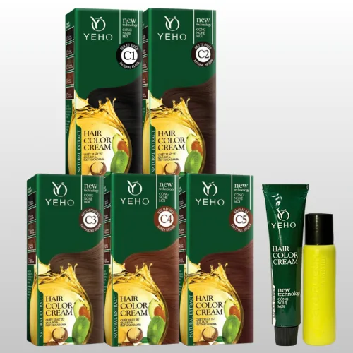 Kem Nhuộm Phủ Bạc Yeho C1 C2 C3 C4 C5 - Kem Nhuộm Yeho Có Nhiều Màu