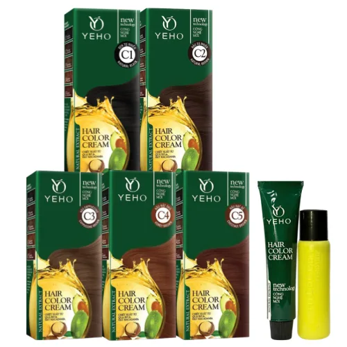 Kem Nhuộm Phủ Bạc Yeho C1 C2 C3 C4 C5 - Kem Nhuộm Yeho Có Nhiều Màu