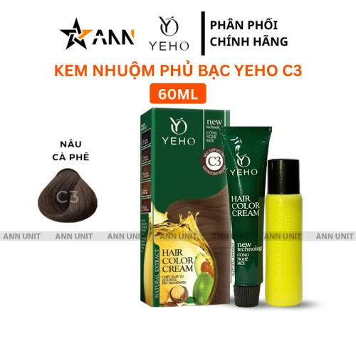 Kem Nhuộm Phủ Bạc Yeho C1 C2 C3 C4 C5 - Kem Nhuộm Yeho Có Nhiều Màu