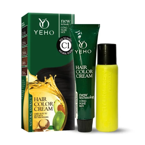 Kem Nhuộm Phủ Bạc Yeho C1 Màu Đen Tự Nhiên - Kem Nhuộm Yeho