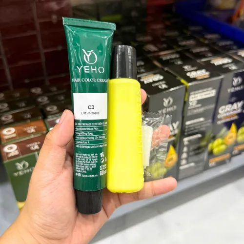 Kem Nhuộm Phủ Bạc Yeho C3 Màu Nâu Cà Phê - Kem Nhuộm Yeho
