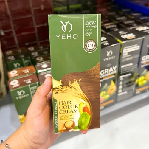 Kem Nhuộm Phủ Bạc Yeho C3 Màu Nâu Cà Phê - Kem Nhuộm Yeho