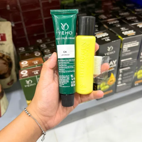 Kem Nhuộm Phủ Bạc Yeho C4 Màu Nâu Mật Ong - Kem Nhuộm Yeho