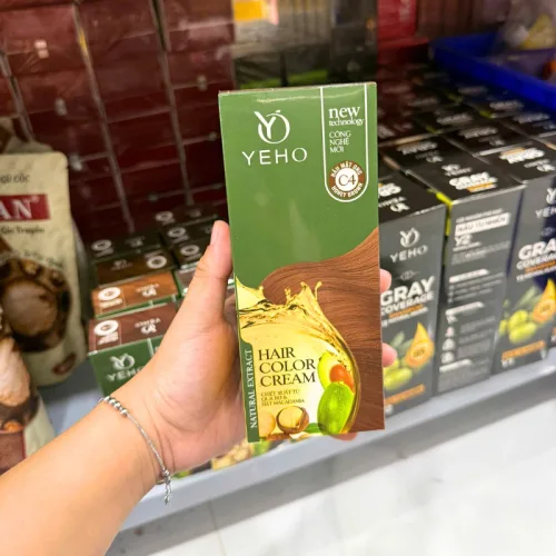 Kem Nhuộm Phủ Bạc Yeho C4 Màu Nâu Mật Ong - Kem Nhuộm Yeho