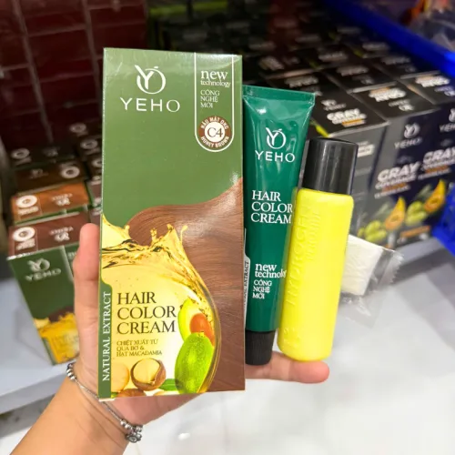 Kem Nhuộm Phủ Bạc Yeho C5 Màu Nâu Hạt Dẻ - Kem Nhuộm Yeho