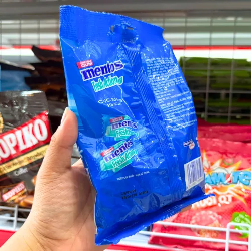 Kẹo Cao Su Mentos Hương Bạc Hà 112g