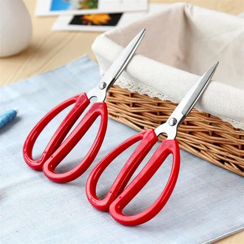 Kéo Cắt Đa Năng - Kéo Cắt 013 Làm Bằng Thép Không Rỉ Màu Đỏ 17x9x1,5cm