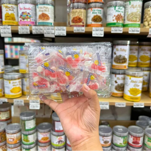 Kẹo Chip Dẻo Tam Giác Vị Dâu Hàng Xá 200g/Hộp