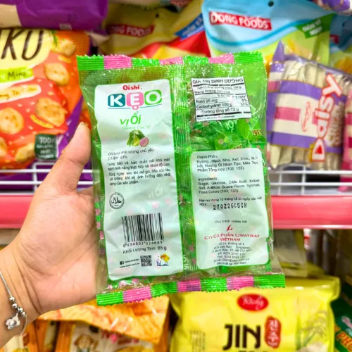 Kẹo Cứng OISHI Vị Ổi 85g - Bịch Xanh Lá