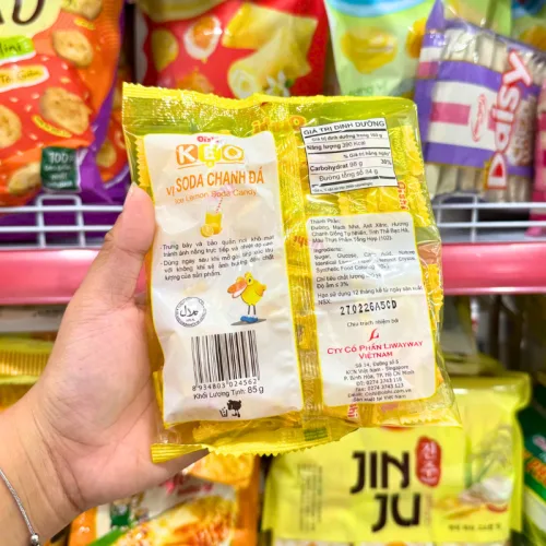 Kẹo Cứng OISHI Vị Soda Chanh Đá 85g - Bịch Vàng