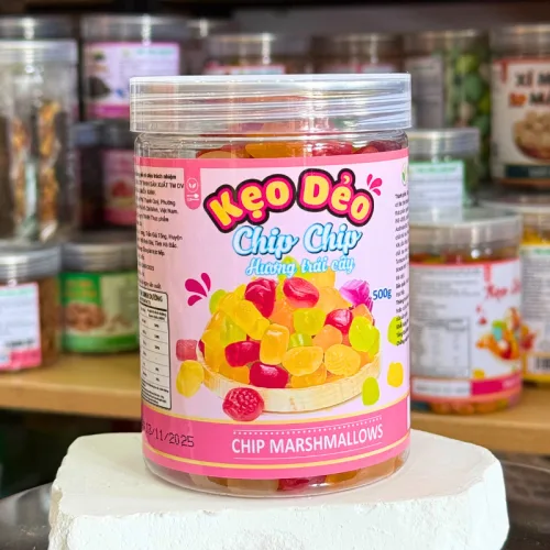 Kẹo Dẻo Chip Chip Hương Trái Cây 500g - Hộp Pet