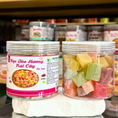 Kẹo Dẻo Vuông Hương Trái Cây (Kẹo Dẻo Đà Lạt) Mini 300g - Hộp Pet