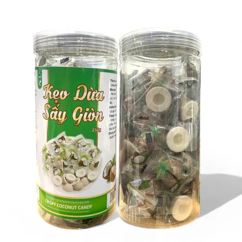 Kẹo Dừa Sấy Giòn 250g Hộp