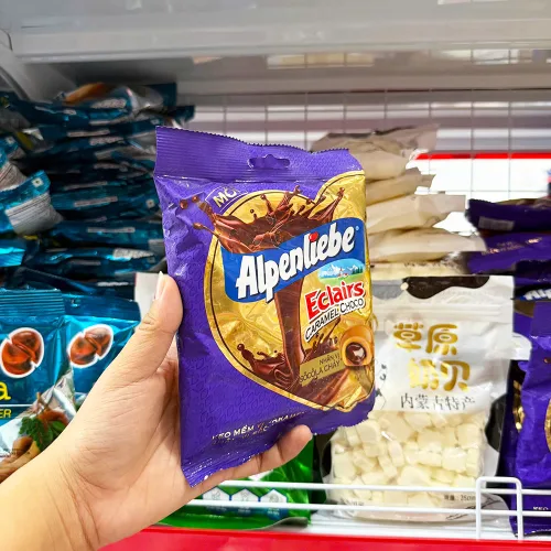 Kẹo Mềm ALPENLIEBE Vị Caramen Nhân Socola Chảy Bịch 63,7g