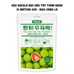 Kẹo Socola Bọc Dâu Tây Thơm Ngon Vị Matcha 60g - Bịch Xanh Lá