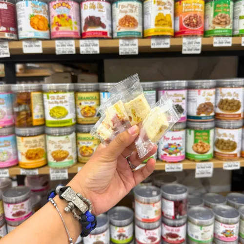 Kẹo Sữa Chua Mix Trái Cây Và Hạt Ăn Kiêng - Kẹo Nougat Dâu Tây Hàng Xá 100g