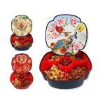 Khay Đựng Mứt Bông Hoa 4 Cánh - Khay Đựng Mứt Tết Bánh Kẹo Họa Tiết 3D