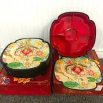 Khay Đựng Mứt Bông Hoa 4 Cánh - Khay Đựng Mứt Tết Bánh Kẹo Họa Tiết 3D