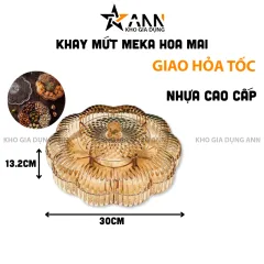 Khay Đựng Mứt Bông Mai - Khay Đựng Mứt Tết Bánh Kẹo 13.2x30cm