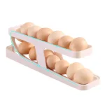 Khay Đựng Trứng Tự Lăn - Khay Đựng Trứng 2 Tầng Thiết Kế Gọn Gàng 36x8x10,5cm