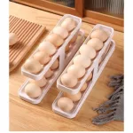 Khay Đựng Trứng Tự Lăn - Khay Đựng Trứng 2 Tầng Thiết Kế Gọn Gàng 36x8x10,5cm