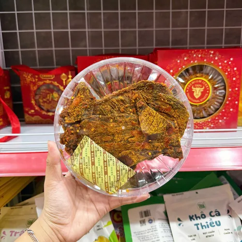 Khô Bò Miếng Úc Đầu Bò Vàng Đen 400g Mẫu Mới - Hộp Quà Tết