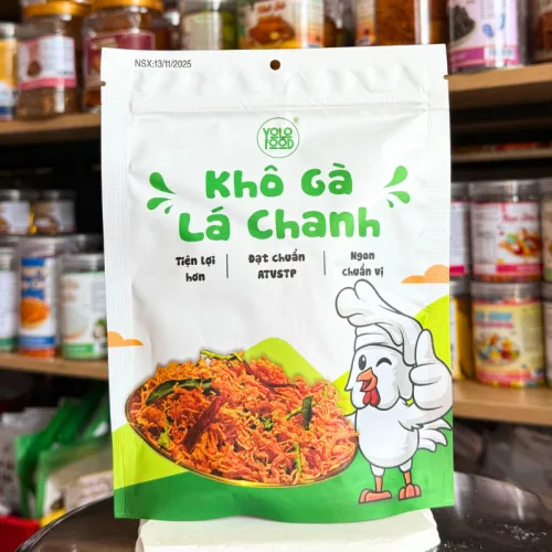 Khô Gà Lá Chanh Thương Hiệu Yolo Thơm Ngon Gói 100g