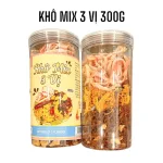 Khô Mix 3 Vị ( Heo -Mực - Gà ) 300g Hộp
