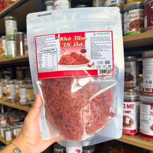 Khô Tẩm Vị Bò 300g - Túi Zip Bạc