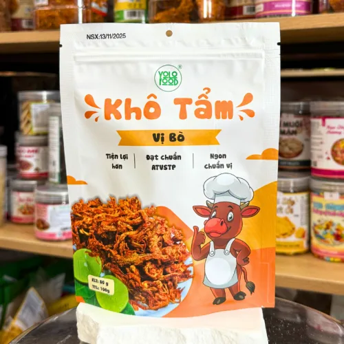 Khô Tẩm Vị Bò YOLO Thơm Ngon - Gói 100g
