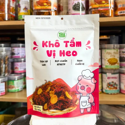 Khô Tẩm Vị Heo Thương Hiệu Yolo Thơm Ngon Gói 100g