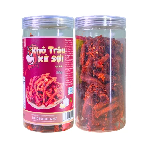 Khô Trâu Xé Sợi Tẩm Vị Bò 300g Thơm Ngon Hộp