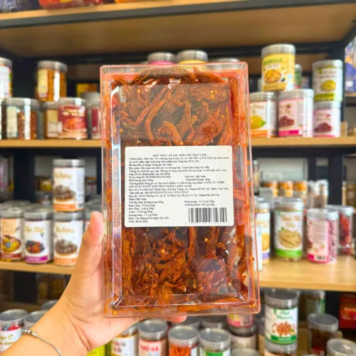 Khô Trâu Xé Sợi Tẩm Vị Bò Thơm Ngon 400g - Hộp Chữ Nhật Lớn