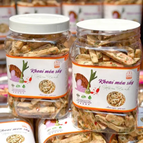 Khoai Môn Sấy Mắm Hành Thơm Ngon Hộp 500g