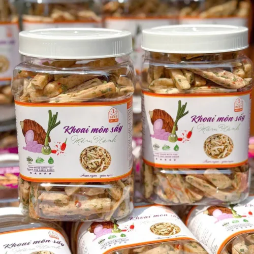 Khoai Môn Sấy Mắm Hành Thơm Ngon Hộp 500g