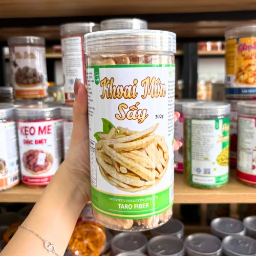 Khoai Môn Sấy Sợi Cộng Giòn 300g Hộp Pet