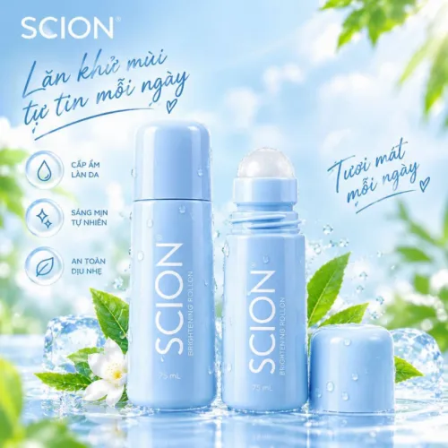 Lăn Khử Mùi Cơ Thể Scion Brightening Roll On Xanh 75ml Phiên Bản Mới