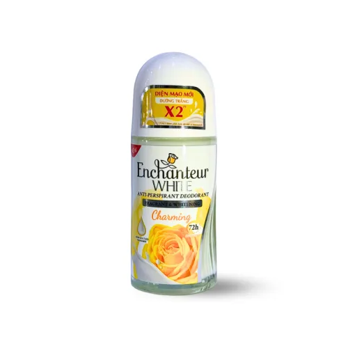Lăn Khử Mùi Enchanteur Charming 72h 50ml - Lăn Nách Dưỡng Sáng Da Màu Vàng