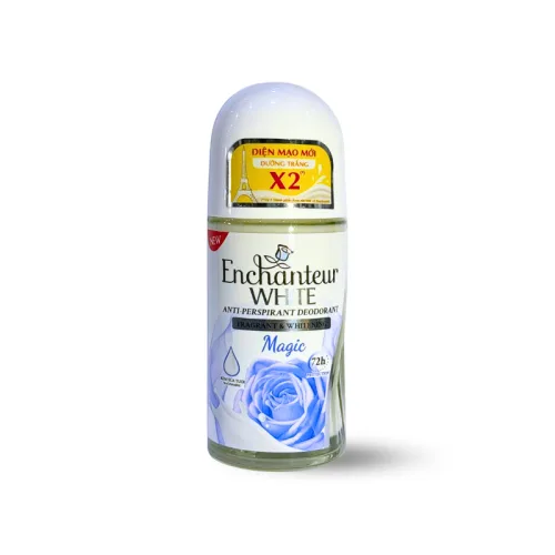 Lăn Khử Mùi Enchanteur Magic 72h 50ml - Lăn Nách Dưỡng Sáng Da Màu Xanh Dương