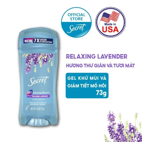 Lăn Khử Mùi Secret Giảm Tiết Mồ Hôi Hương Lavender Dễ Chịu 73g - Lăn Khử Mùi Cho Nữ Lăn Nách
