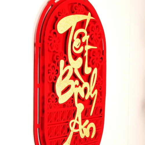 Liễn Treo 3d - Dây Treo Trang Trí Tết 28x108cm