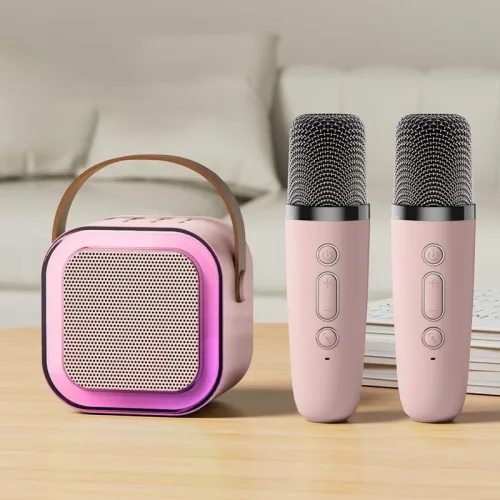 Loa Bluetooth Mini Kèm 2 Mic Karaoke