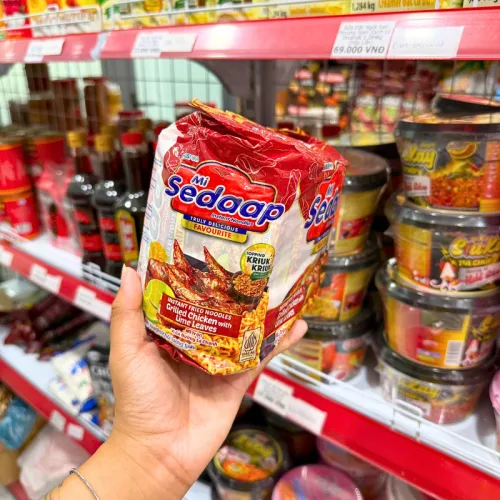 Lốc 5 Gói Mì Trộn Mi Sedaap Goreng Vị Gà Nướng Lá Chanh 445g (89g x 5 Gói) - Mì Sedaap Goreng Indonesia