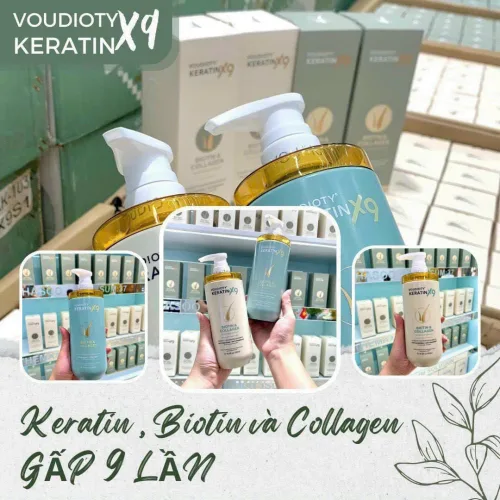 Lựa chọn số 1 cho mái tóc suôn mượt chắc khoẻ từ sâu bên trong Voudioty Keratin X9 Biotin và Collagen