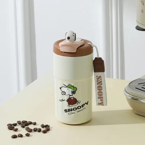 Ly Giữ Nhiệt Inox Hoạt Hình - Cốc Giữ Nhiệt Có Quai Cho Bé 420ml